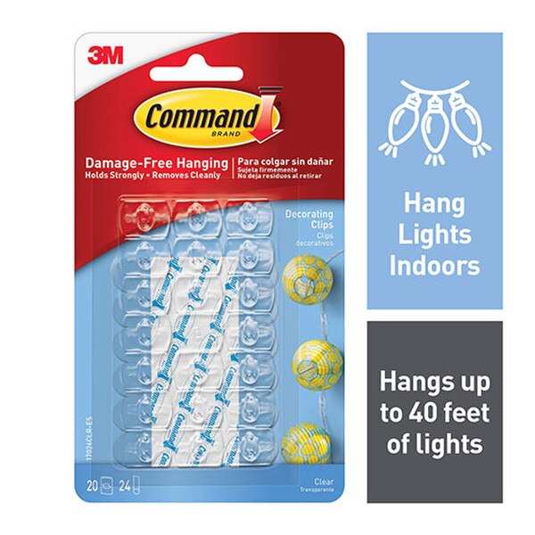 Command® Clear Decorating Clips 20Ct